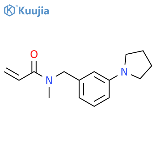 N-methyl-N-{3-(pyrrolidin-1-yl)phenylmethyl}prop-2-enamide structure