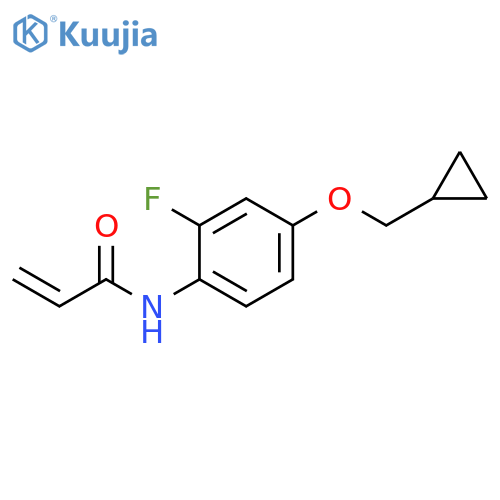 N-4-(cyclopropylmethoxy)-2-fluorophenylprop-2-enamide structure