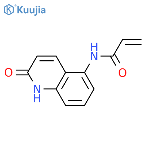 N-(2-oxo-1,2-dihydroquinolin-5-yl)prop-2-enamide structure