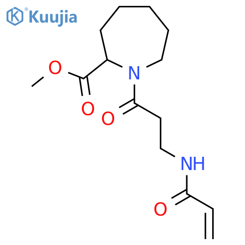 methyl 1-3-(prop-2-enamido)propanoylazepane-2-carboxylate structure