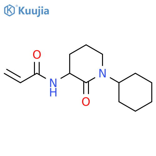 N-(1-cyclohexyl-2-oxopiperidin-3-yl)prop-2-enamide structure