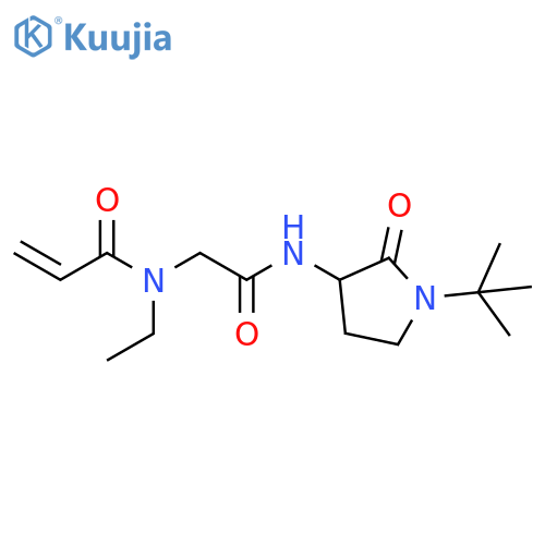 N-[2-[[1-(1,1-Dimethylethyl)-2-oxo-3-pyrrolidinyl]amino]-2-oxoethyl]-N-ethyl-2-propenamide structure