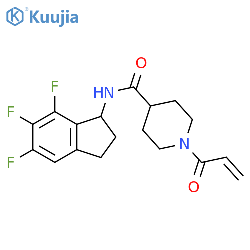 1-(1-Oxo-2-propen-1-yl)-N-(5,6,7-trifluoro-2,3-dihydro-1H-inden-1-yl)-4-piperidinecarboxamide structure
