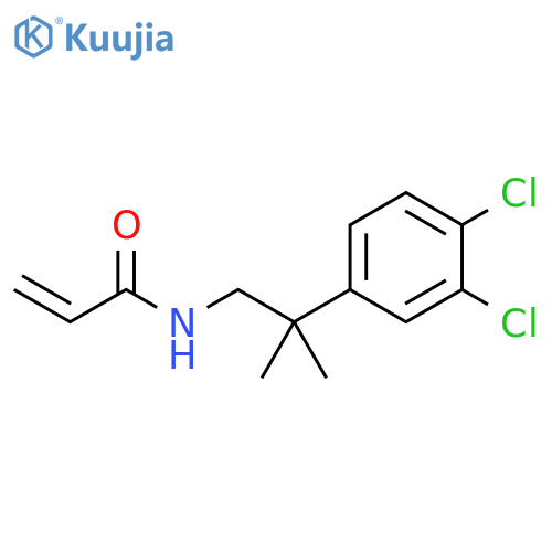 N-2-(3,4-dichlorophenyl)-2-methylpropylprop-2-enamide structure
