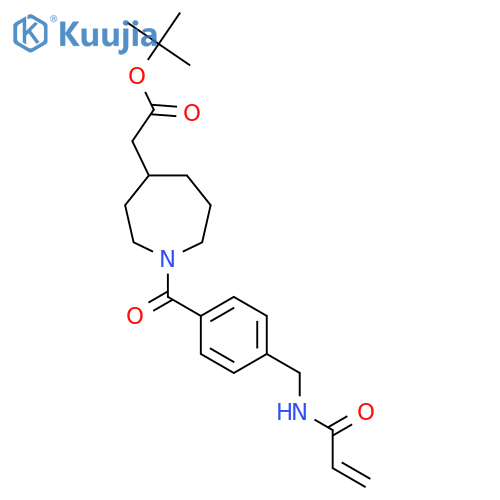 Tert-butyl 2-(1-{4-[(prop-2-enamido)methyl]benzoyl}azepan-4-yl)acetate structure