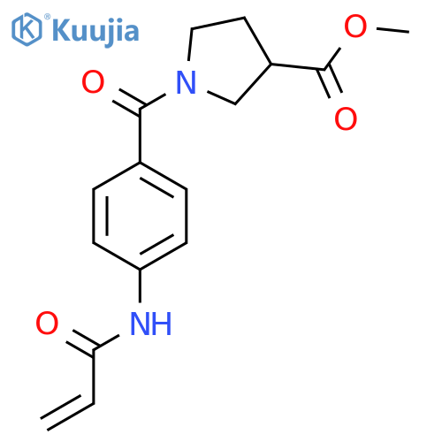 Methyl 1-[4-(prop-2-enamido)benzoyl]pyrrolidine-3-carboxylate structure