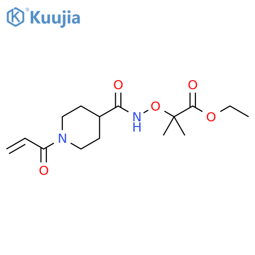 Ethyl 2-methyl-2-[[[[1-(1-oxo-2-propen-1-yl)-4-piperidinyl]carbonyl]amino]oxy]propanoate structure
