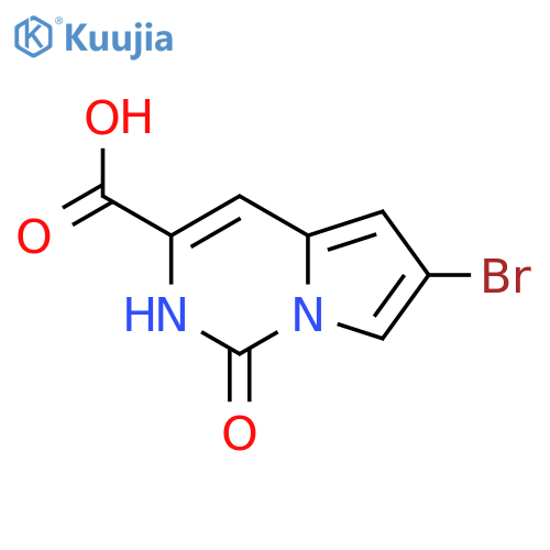 6-Bromo-1-oxo-2H-pyrrolo[1,2-c]pyrimidine-3-carboxylic acid structure
