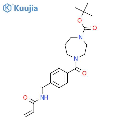 Tert-butyl 4-[4-[(prop-2-enoylamino)methyl]benzoyl]-1,4-diazepane-1-carboxylate structure