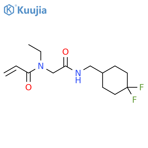 N-({(4,4-difluorocyclohexyl)methylcarbamoyl}methyl)-N-ethylprop-2-enamide structure