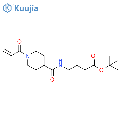 tert-butyl 4-{1-(prop-2-enoyl)piperidin-4-ylformamido}butanoate structure