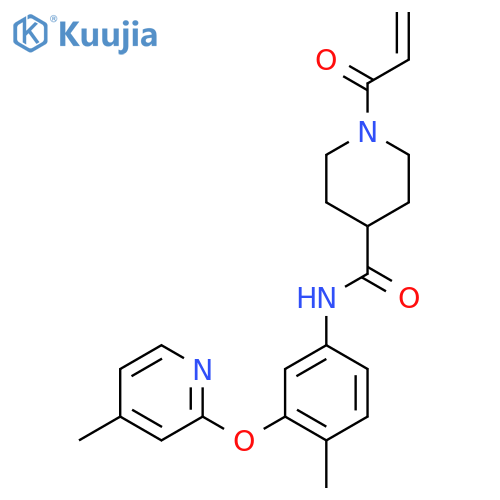 N-[4-Methyl-3-(4-methylpyridin-2-yl)oxyphenyl]-1-prop-2-enoylpiperidine-4-carboxamide structure