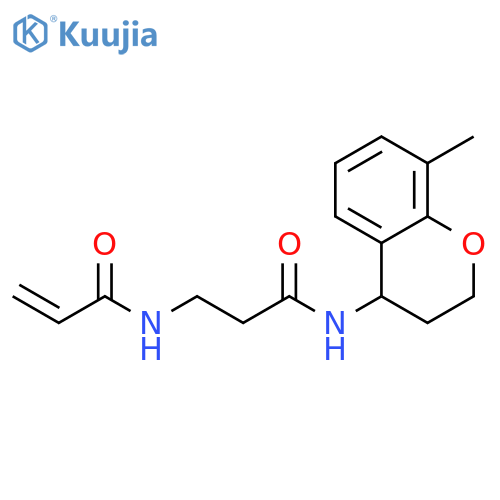 N-[3-[(3,4-Dihydro-8-methyl-2H-1-benzopyran-4-yl)amino]-3-oxopropyl]-2-propenamide structure