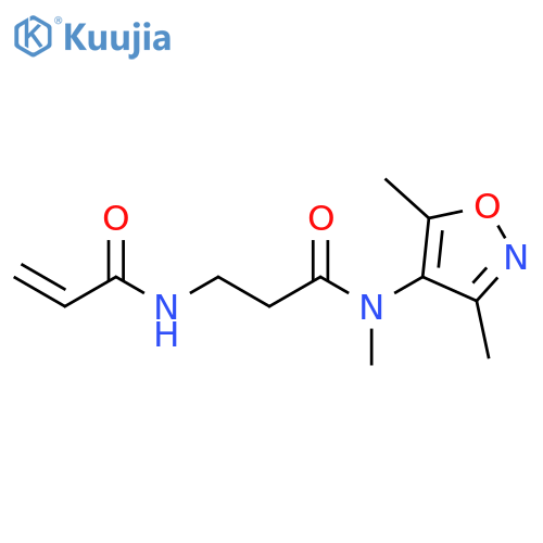 N-{2-(dimethyl-1,2-oxazol-4-yl)(methyl)carbamoylethyl}prop-2-enamide structure