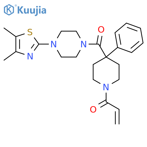 1-[4-[4-(4,5-Dimethyl-1,3-thiazol-2-yl)piperazine-1-carbonyl]-4-phenylpiperidin-1-yl]prop-2-en-1-one structure