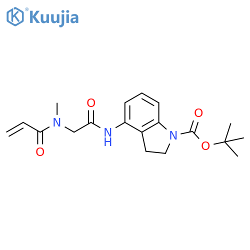 tert-butyl 4-2-(N-methylprop-2-enamido)acetamido-2,3-dihydro-1H-indole-1-carboxylate structure