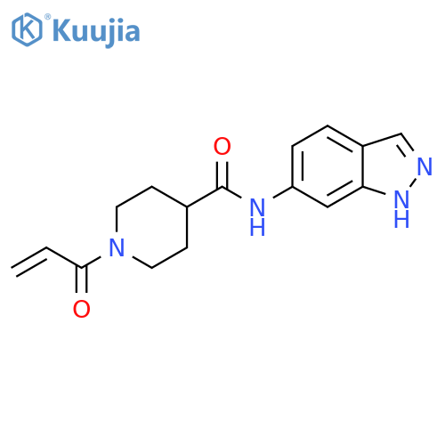 N-(2H-indazol-6-yl)-1-(prop-2-enoyl)piperidine-4-carboxamide structure