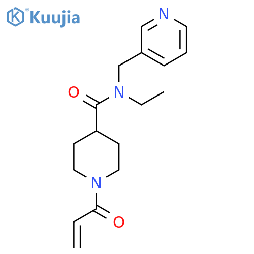N-Ethyl-1-prop-2-enoyl-N-(pyridin-3-ylmethyl)piperidine-4-carboxamide structure