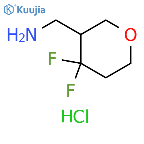 2H-Pyran-3-methanamine, 4,4-difluorotetrahydro-, hydrochloride (1:1) structure