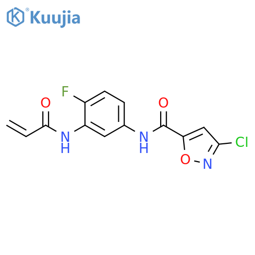 3-Chloro-N-[4-fluoro-3-[(1-oxo-2-propen-1-yl)amino]phenyl]-5-isoxazolecarboxamide structure