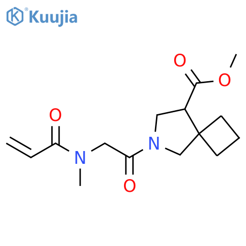 Methyl 6-[2-[methyl(1-oxo-2-propen-1-yl)amino]acetyl]-6-azaspiro[3.4]octane-8-carboxylate structure