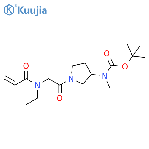 tert-butyl N-{1-2-(N-ethylprop-2-enamido)acetylpyrrolidin-3-yl}-N-methylcarbamate structure