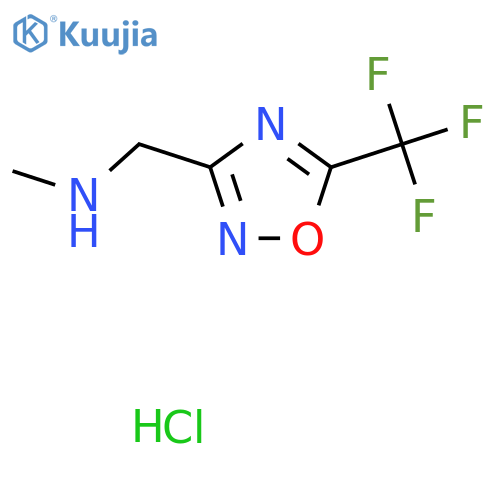 N-Methyl-1-[5-(trifluoromethyl)-1,2,4-oxadiazol-3-yl]methanamine;hydrochloride structure