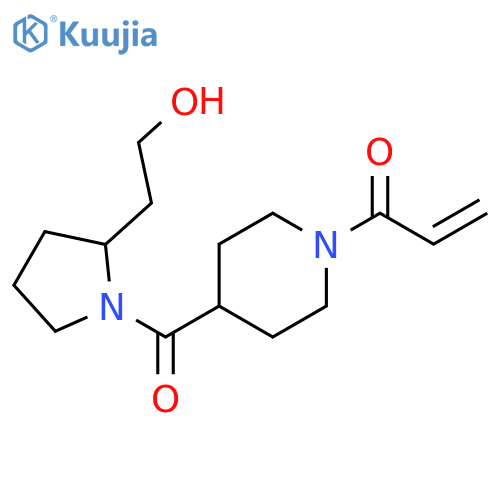 1-{4-2-(2-hydroxyethyl)pyrrolidine-1-carbonylpiperidin-1-yl}prop-2-en-1-one structure