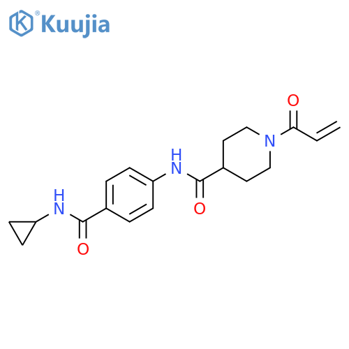 N-[4-[(Cyclopropylamino)carbonyl]phenyl]-1-(1-oxo-2-propen-1-yl)-4-piperidinecarboxamide structure