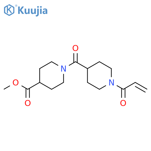 Methyl 1-[[1-(1-oxo-2-propen-1-yl)-4-piperidinyl]carbonyl]-4-piperidinecarboxylate structure