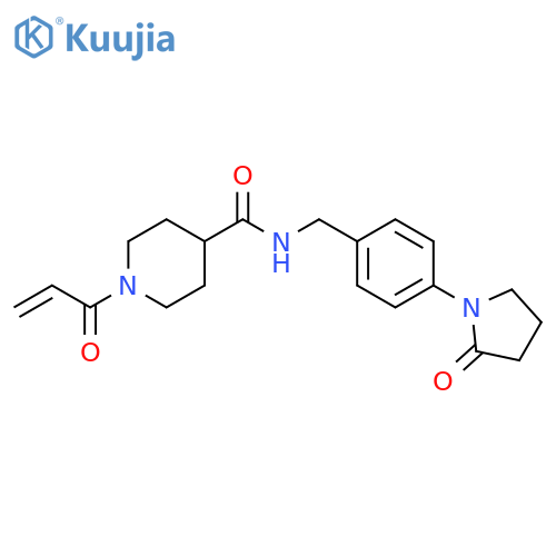 1-(1-Oxo-2-propen-1-yl)-N-[[4-(2-oxo-1-pyrrolidinyl)phenyl]methyl]-4-piperidinecarboxamide structure