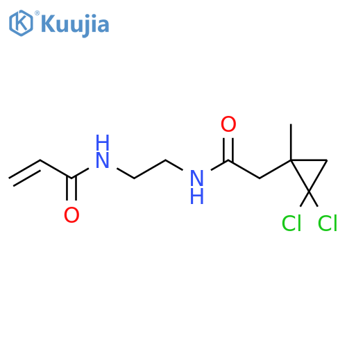 N-{2-2-(2,2-dichloro-1-methylcyclopropyl)acetamidoethyl}prop-2-enamide structure