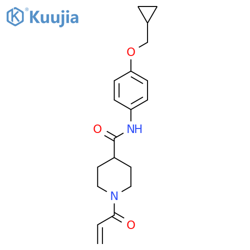 N-[4-(Cyclopropylmethoxy)phenyl]-1-prop-2-enoylpiperidine-4-carboxamide structure