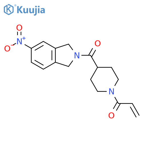 1-(4-(5-Nitroisoindoline-2-carbonyl)piperidin-1-yl)prop-2-en-1-one structure