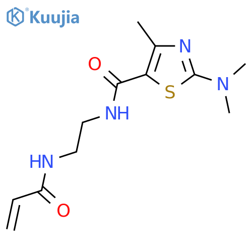 N-(2-{2-(dimethylamino)-4-methyl-1,3-thiazol-5-ylformamido}ethyl)prop-2-enamide structure