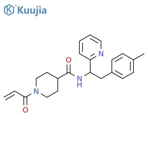 N-[2-(4-Methylphenyl)-1-(2-pyridinyl)ethyl]-1-(1-oxo-2-propen-1-yl)-4-piperidinecarboxamide structure