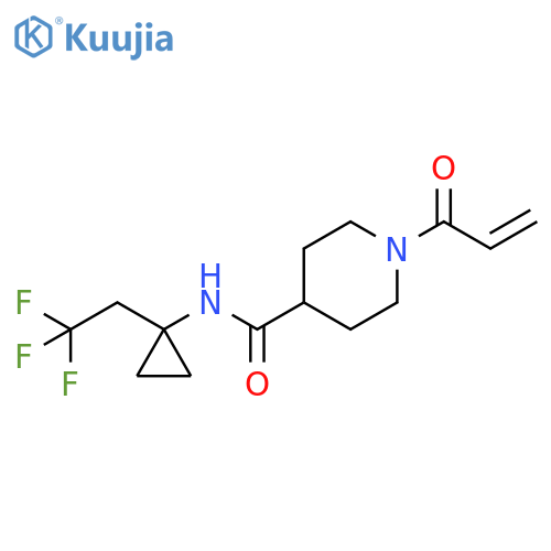 1-(1-Oxo-2-propen-1-yl)-N-[1-(2,2,2-trifluoroethyl)cyclopropyl]-4-piperidinecarboxamide structure