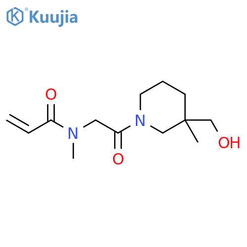 N-{2-3-(hydroxymethyl)-3-methylpiperidin-1-yl-2-oxoethyl}-N-methylprop-2-enamide structure