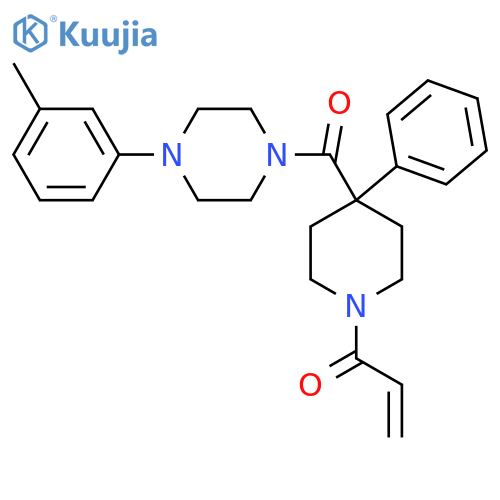 1-[4-[4-(3-Methylphenyl)piperazine-1-carbonyl]-4-phenylpiperidin-1-yl]prop-2-en-1-one structure