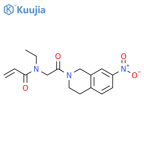 N-[2-(3,4-Dihydro-7-nitro-2(1H)-isoquinolinyl)-2-oxoethyl]-N-ethyl-2-propenamide structure