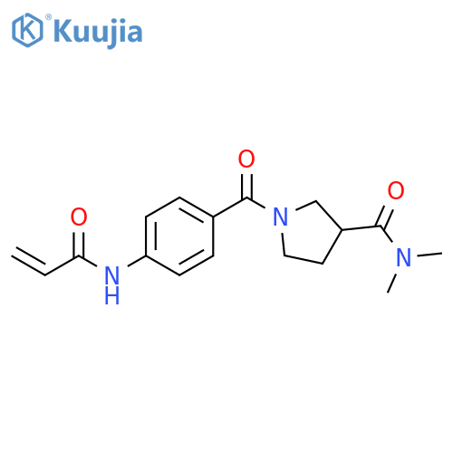 N,N-Dimethyl-1-[4-[(1-oxo-2-propen-1-yl)amino]benzoyl]-3-pyrrolidinecarboxamide structure