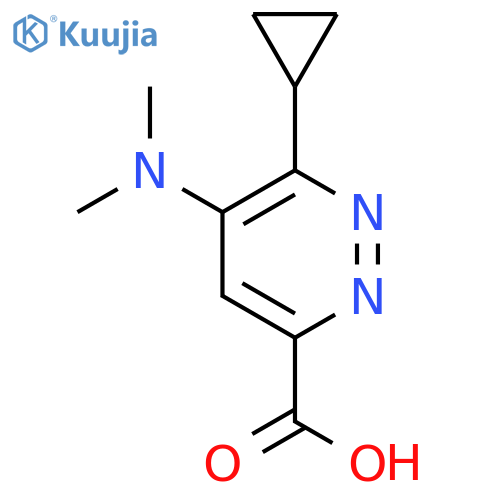6-Cyclopropyl-5-(dimethylamino)pyridazine-3-carboxylic acid structure