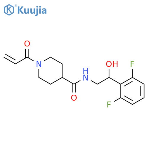 N-[2-(2,6-Difluorophenyl)-2-hydroxyethyl]-1-(1-oxo-2-propen-1-yl)-4-piperidinecarboxamide structure