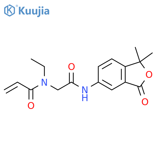N-[2-[(1,1-Dimethyl-3-oxo-2-benzofuran-5-yl)amino]-2-oxoethyl]-N-ethylprop-2-enamide structure
