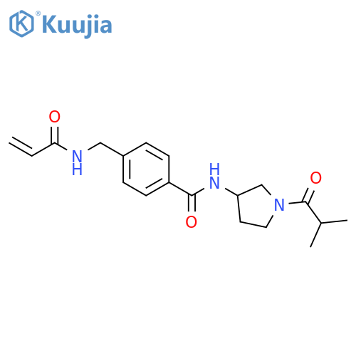 N-[1-(2-Methyl-1-oxopropyl)-3-pyrrolidinyl]-4-[[(1-oxo-2-propen-1-yl)amino]methyl]benzamide structure