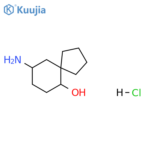 Spiro[4.5]decan-6-ol, 9-amino-, hydrochloride (1:1) structure