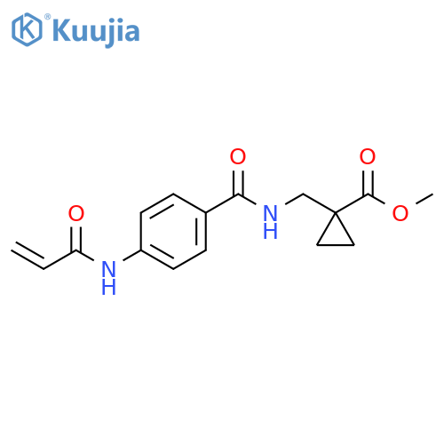 Methyl 1-[[[4-[(1-oxo-2-propen-1-yl)amino]benzoyl]amino]methyl]cyclopropanecarboxylate structure