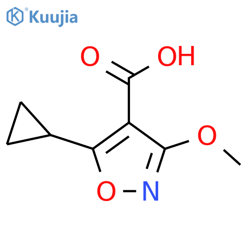 5-Cyclopropyl-3-methoxy-1,2-oxazole-4-carboxylic acid structure