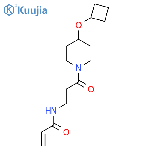 N-3-(4-cyclobutoxypiperidin-1-yl)-3-oxopropylprop-2-enamide structure