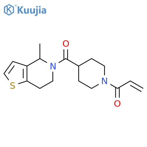1-[4-[(6,7-Dihydro-4-methylthieno[3,2-c]pyridin-5(4H)-yl)carbonyl]-1-piperidinyl]-2-propen-1-one structure